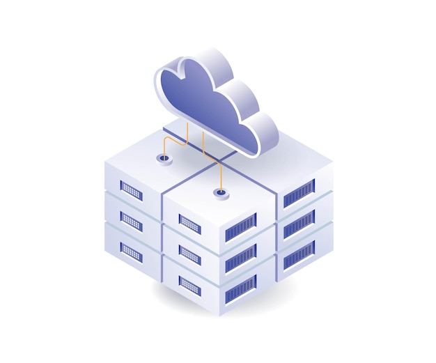 Premium Vector | Cloud server data storage