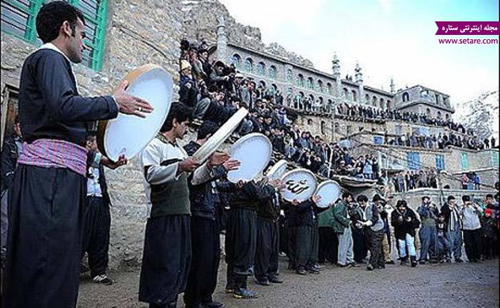 مراسم پیر شالیار - روستای اورامان - هتل سنگ اورامان - اورامان کردستان - نقشه اورامان - اورامان کجا قرار دارد